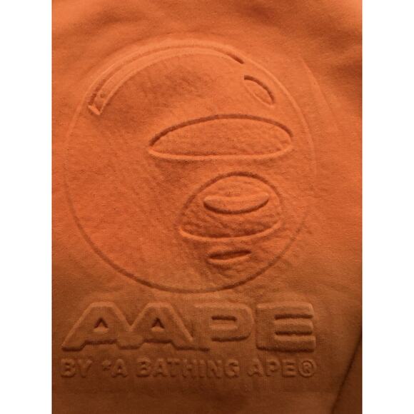AAPE FANCY CREW NECK SWEATER MENS MEDIUM ORANGE - Picture 8 of 16